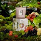 Panjore Lychee Scented Candle in a 9 oz Embossed Glass Jar