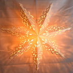 Paper Snowflake Star Lantern in White, 24-Inch North Star Design