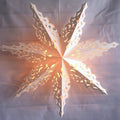 Paper Snowflake Star Lantern in White, 24-Inch North Star Design