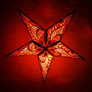 Paper Snowflake Star Lantern in White, 24-Inch North Star Design