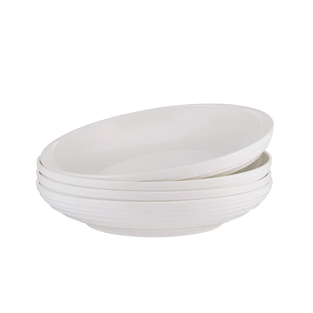 Pasta Bowls Set of 4 in White Bone China