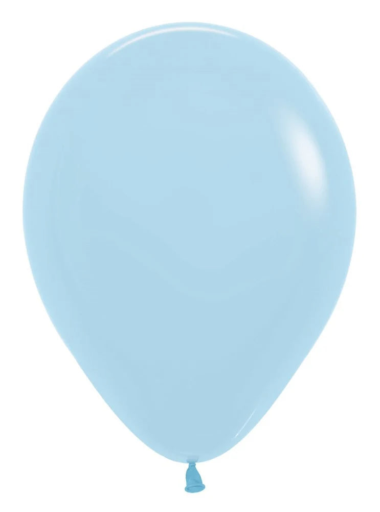 Pastel Matte Blue Latex Balloons