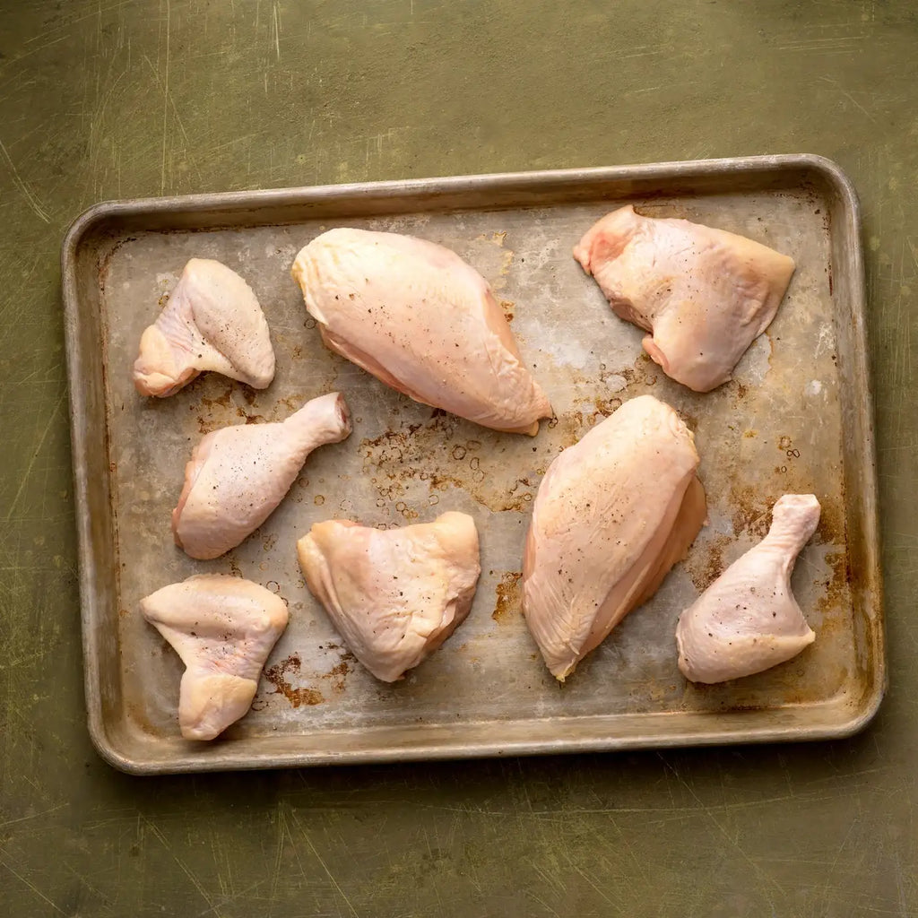 Pasture-Raised Whole Chicken, 8-Piece Bone-In Skin-On Cut