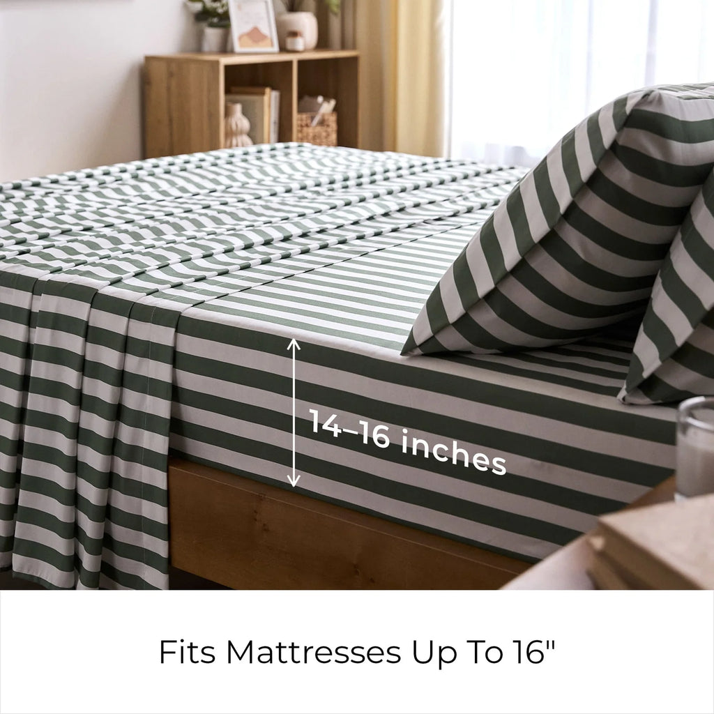 Patterned Microfiber Sheet Set