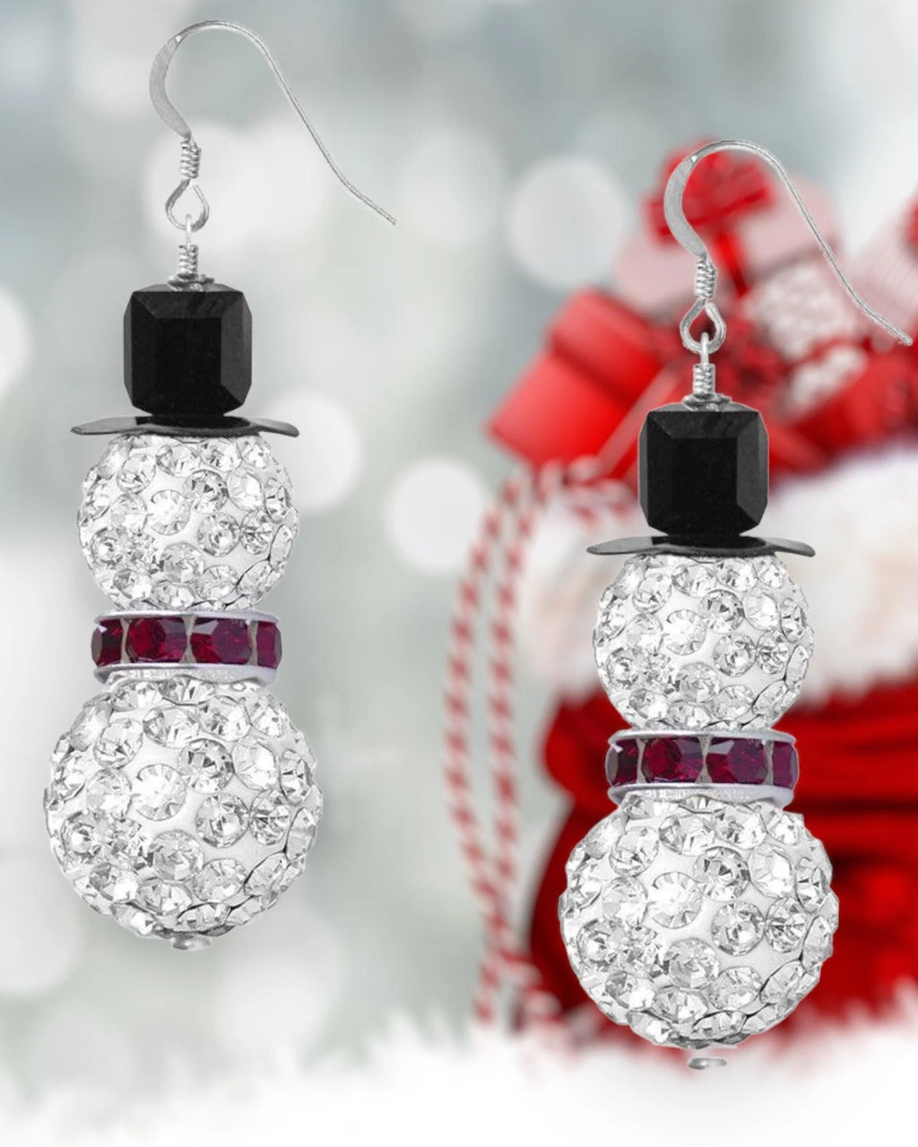 Pave Snowman Christmas Earring Making Kit