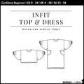 PDF Sewing Pattern for an Oversized Infit Top and Dress with Adjustable Sleeve Wings, Sizes 0–24