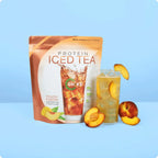 Peach Protein Iced Tea Mix with 15g Protein, Zero Sugar and Electrolytes for a Light, Refreshing Drink