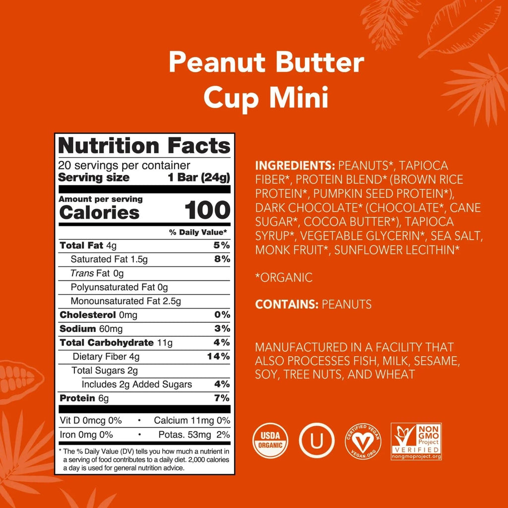 Peanut Butter Cup Mini Protein Bars, 20-Bar Box