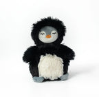 Penguin Stuffed Animal Mini Plush Companion in Sage or Black for Small Hands, Holiday Gifting and Everyday Comfort