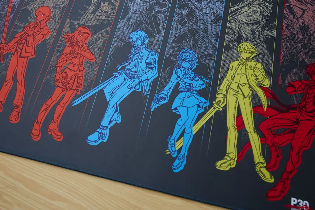 PERSONA 30th Anniversary Illustrated Desk Mat, 27 x 15.5 Inches, Non-Slip Rubber Base for Your Workspace