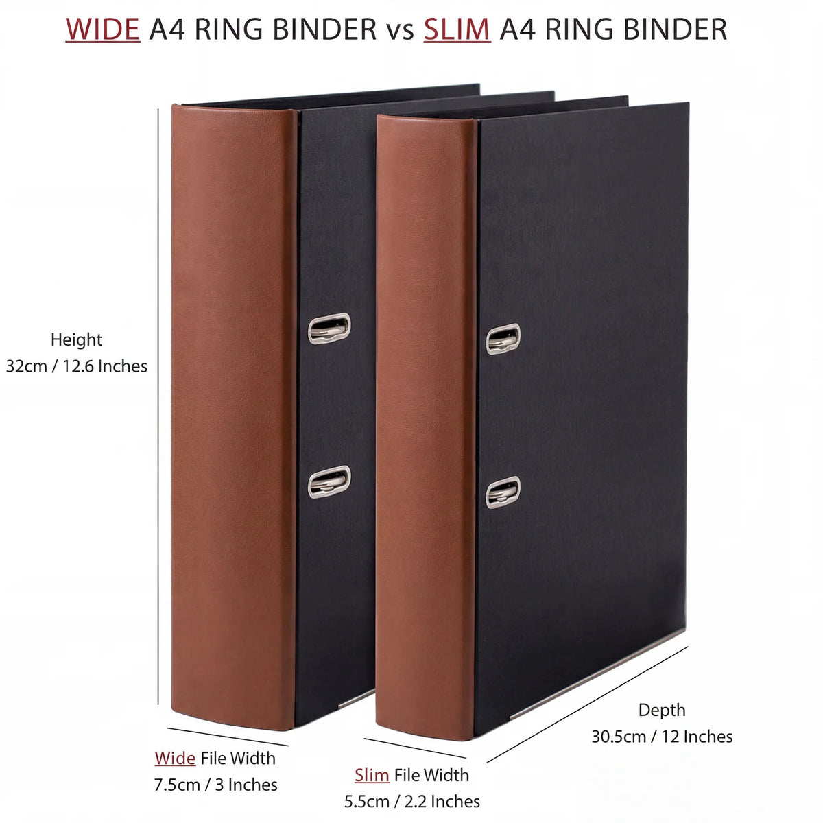 Personalised A4 Ring Binders and Box Files with Classic Novel-Inspired Designs and One or Two Custom Labels