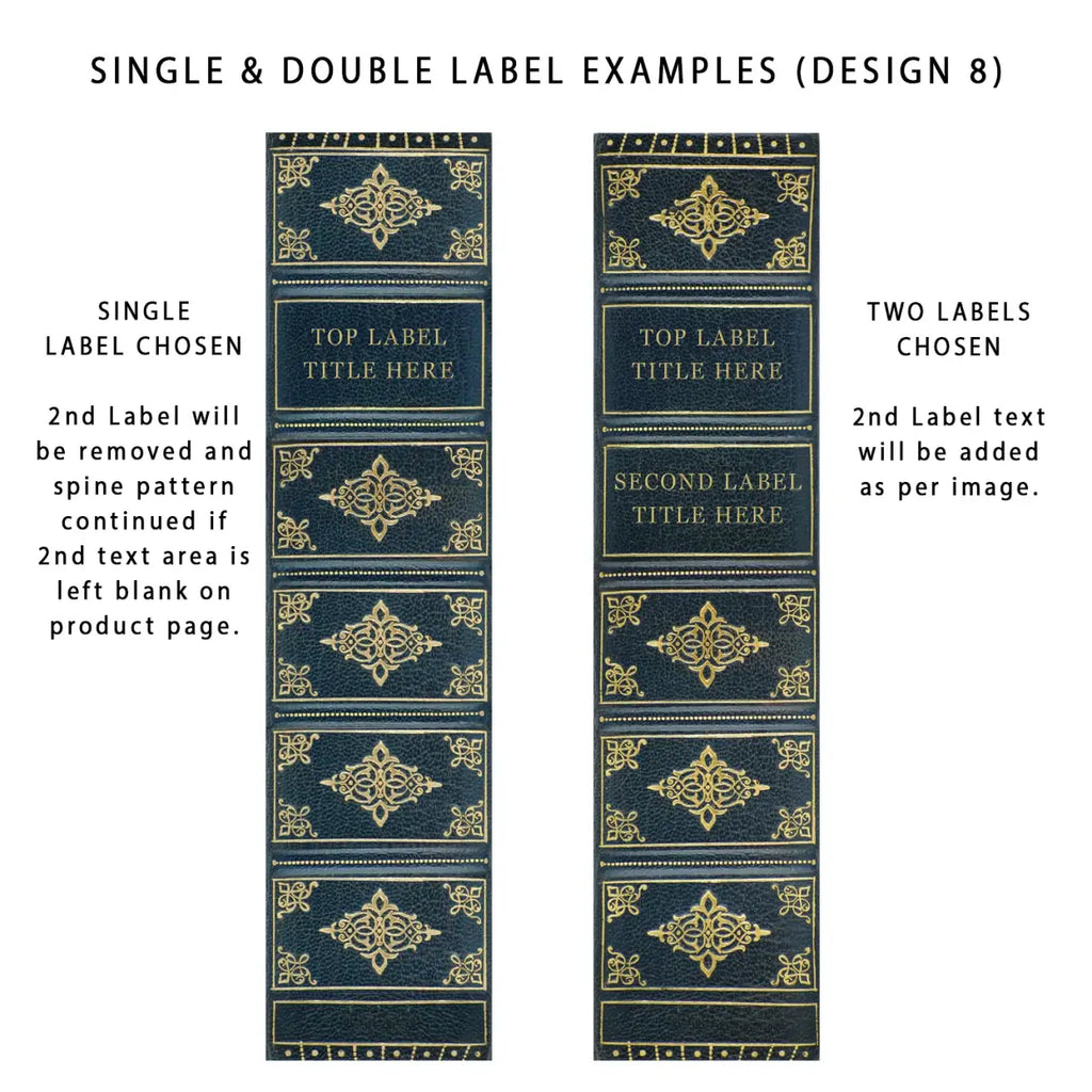 Personalised A4 Ring Binders and Box Files with Classic Novel-Inspired Designs and One or Two Custom Labels