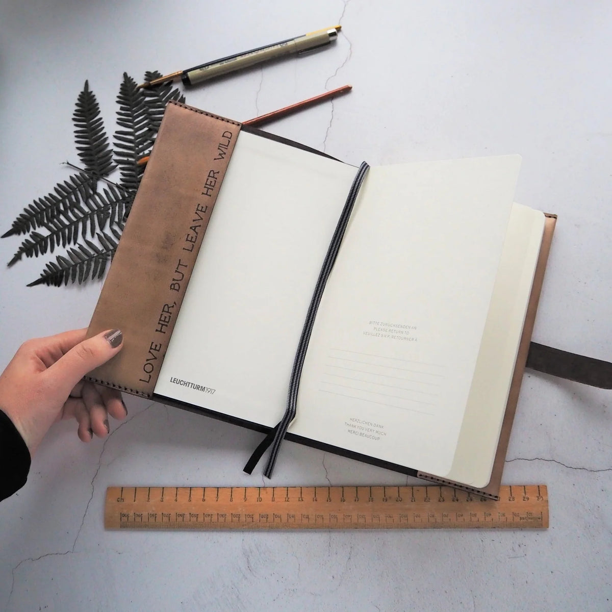 Personalised Leather Journal Cover