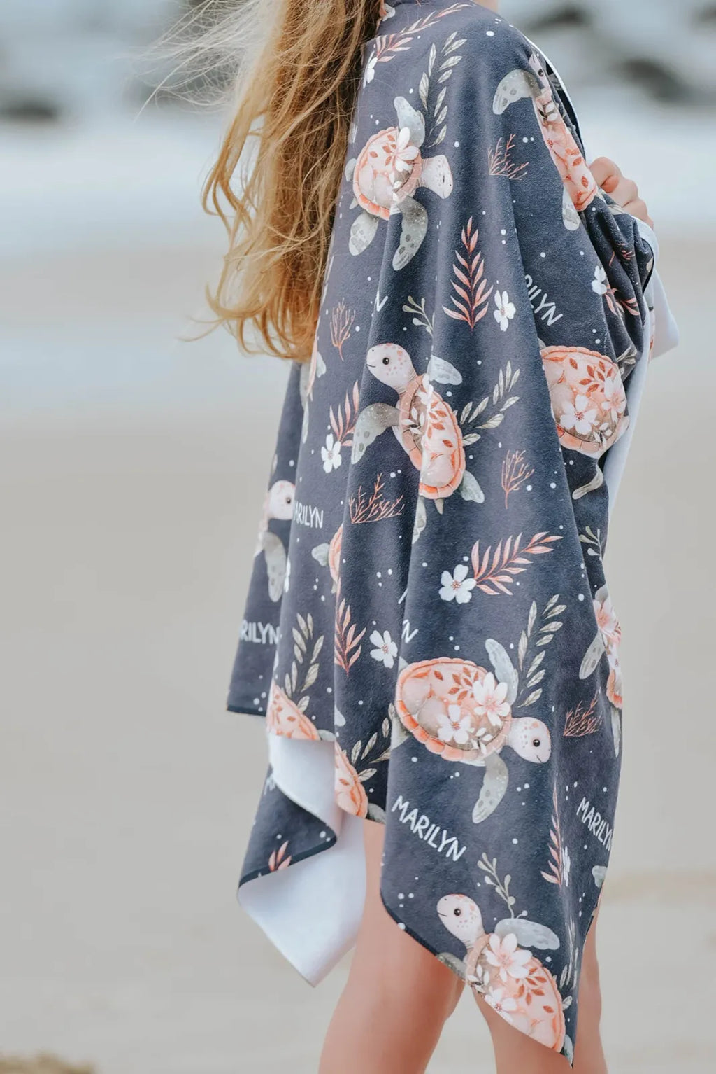 Personalised Sand-Free Kids Beach Towel with Custom Name Designs and Three Size · kids beach towels