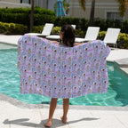 Personalised Sand-Free Kids Beach Towel with Custom Name Designs and Three Size · kids beach towels