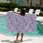 Personalised Sand-Free Kids Beach Towel with Custom Name Designs and Three Size · kids beach towels