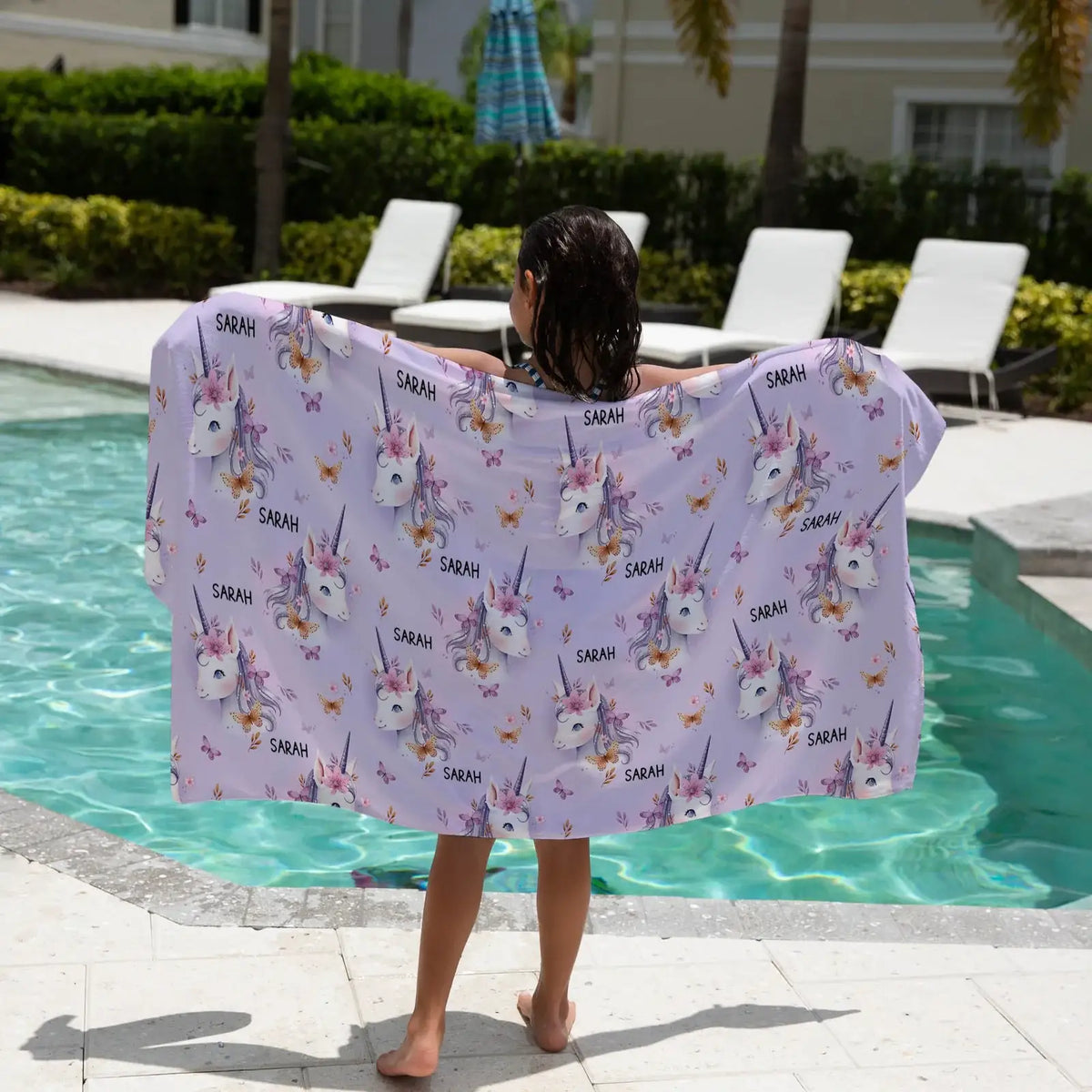Personalised Sand-Free Kids Beach Towel with Custom Name Designs and Three Size · kids beach towels