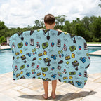 Personalised Sand-Free Kids Beach Towel with Custom Name Designs and Three Size · kids beach towels