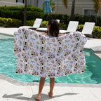 Personalised Sand-Free Kids Beach Towel with Custom Name Designs and Three Size · kids beach towels