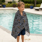 Personalised Sand-Free Kids Beach Towel with Custom Name Designs and Three Size · kids beach towels