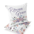 Personalized Accent Pillow in Dusty Purple Floral Print