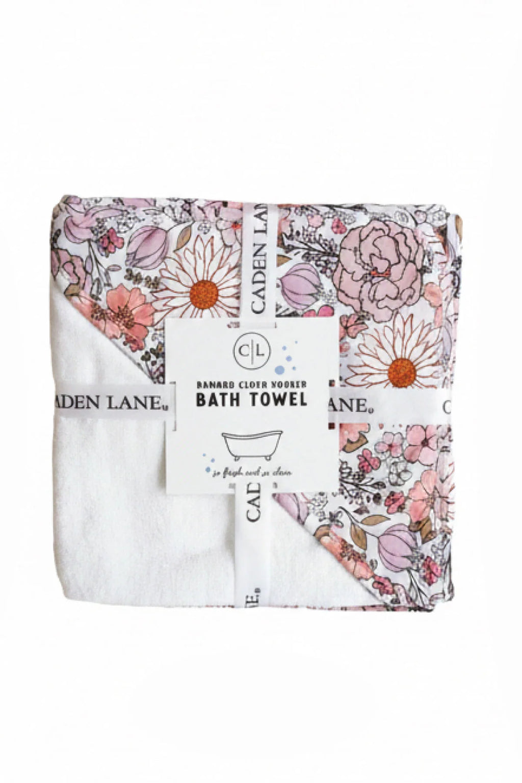 Personalized Baby Hooded Bath Towel, Bamboo Terry Interior, 30 x 30 Inch Printed Designs for Bath Time