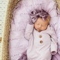 Personalized Baby Name Swaddle Blanket in Light Lavender