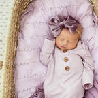 Personalized Baby Name Swaddle Blanket in Light Lavender