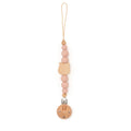 Personalized Bear Pacifier Clip, Blush