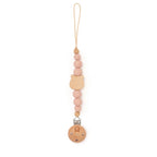 Personalized Bear Pacifier Clip, Blush