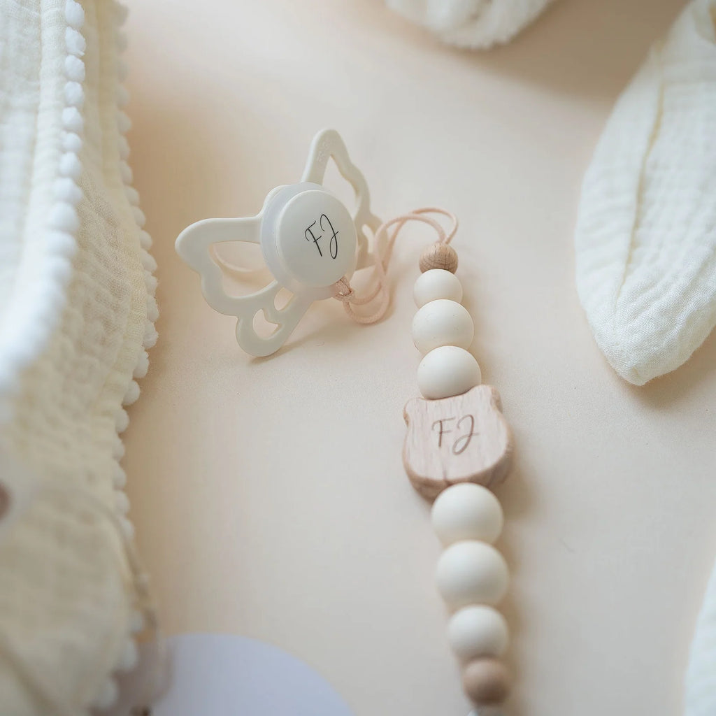 Personalized Bear Pacifier Clip
