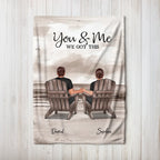 Personalized Blanket in the Vertical "You and Me, We Got This"