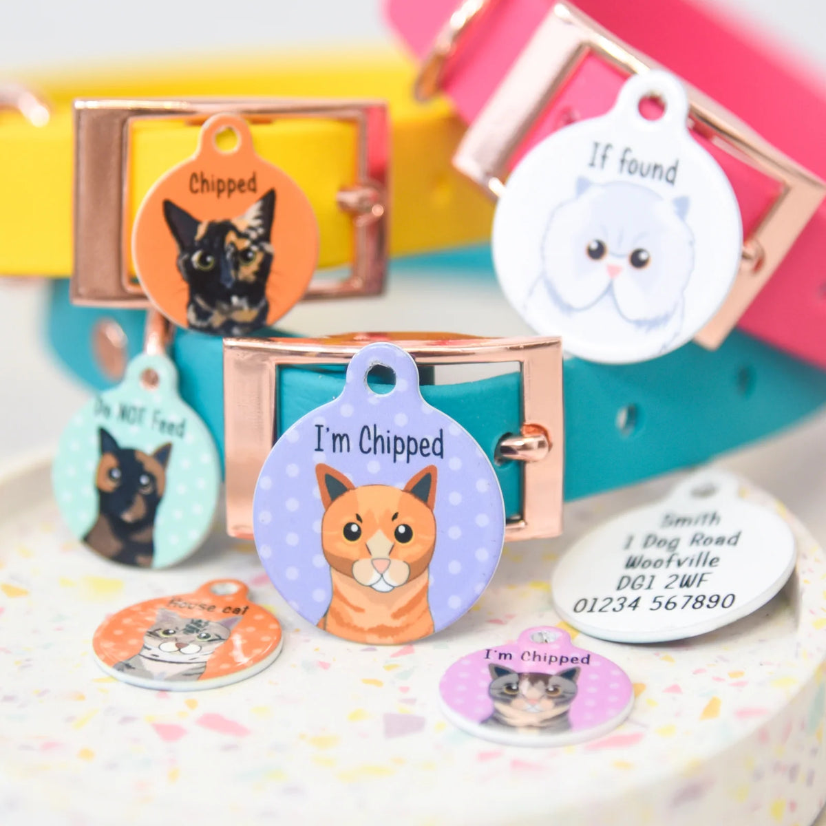 Personalized Cat ID Name Tag