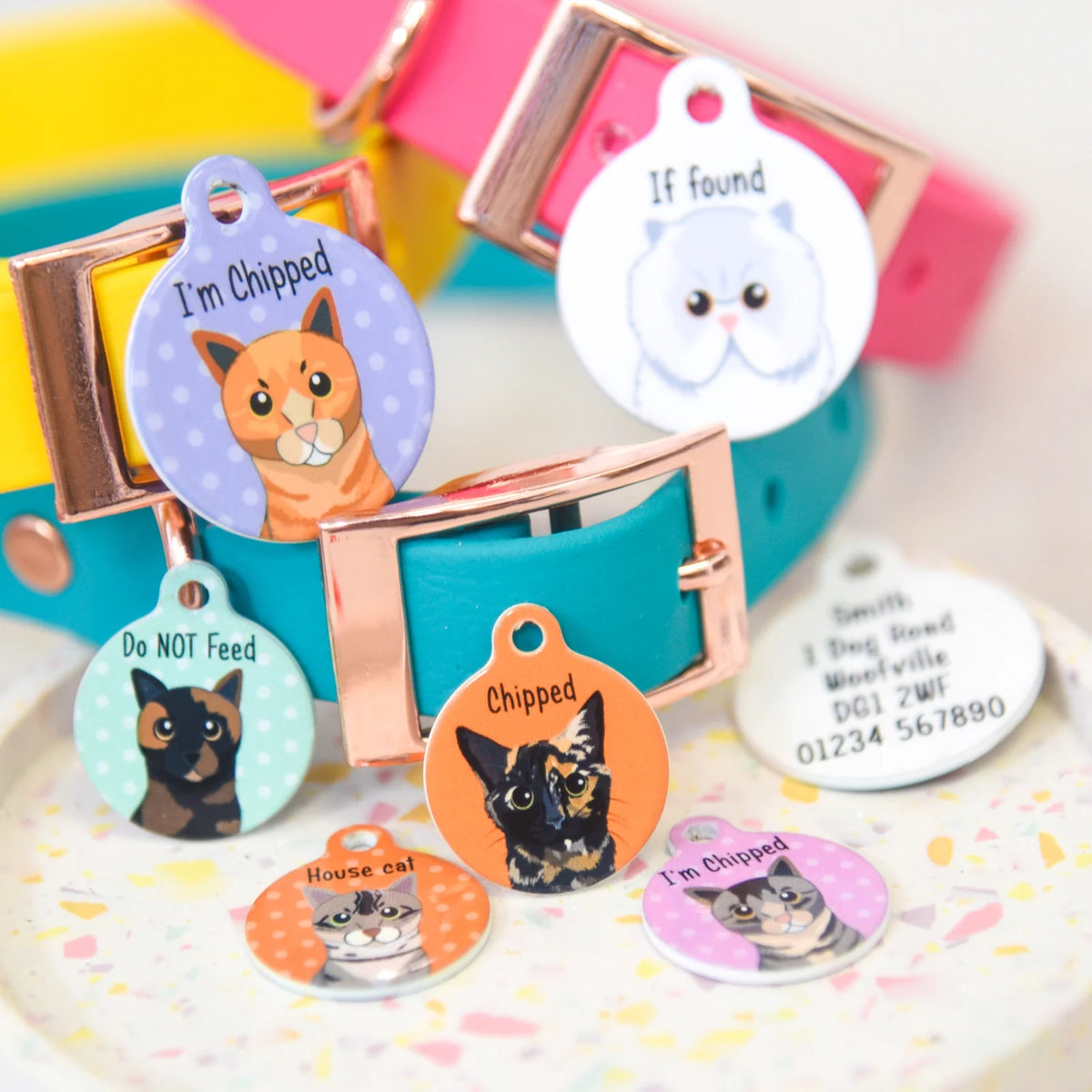 Personalized Cat ID Name Tag