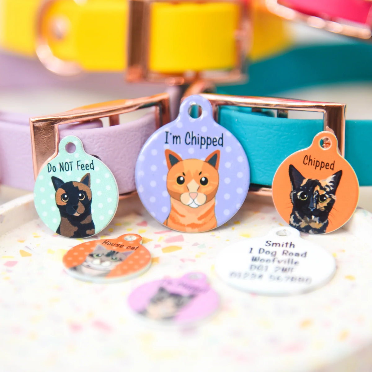 Personalized Cat ID Name Tag