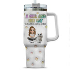 Personalized Cat Mom Tumbler