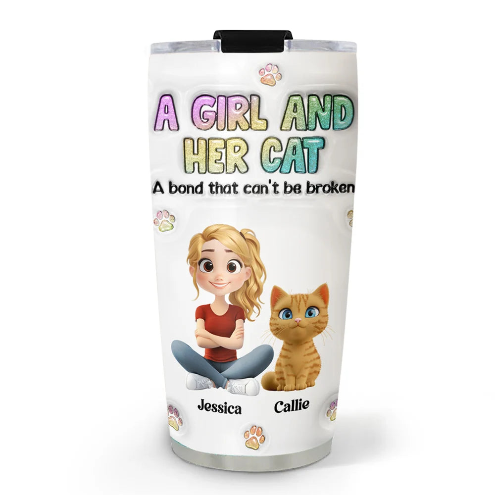 Personalized Cat Mom Tumbler