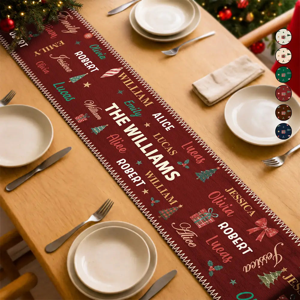 Personalized Christmas Table Runner