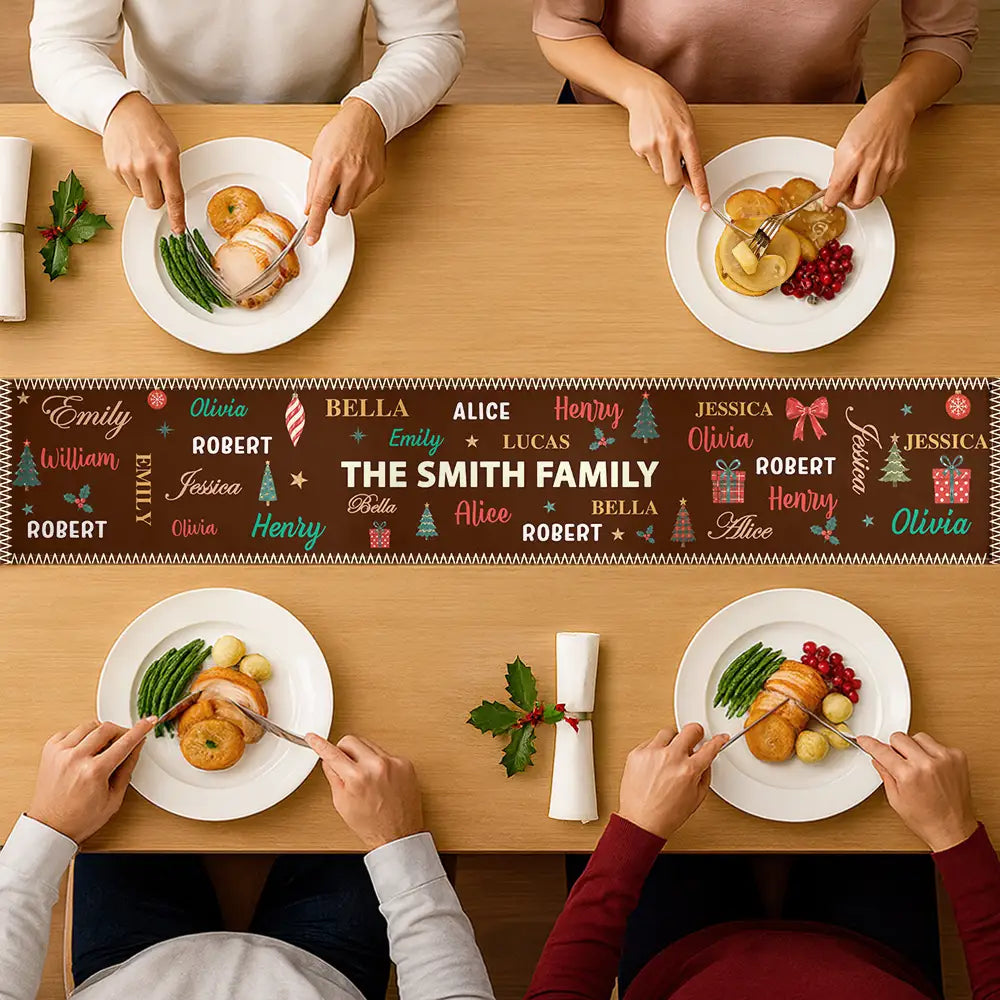 Personalized Christmas Table Runner