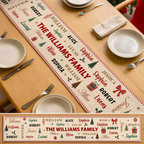 Personalized Christmas Table Runner