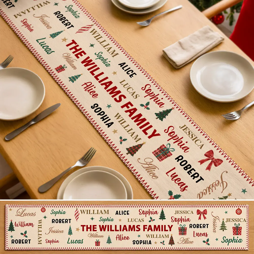 Personalized Christmas Table Runner