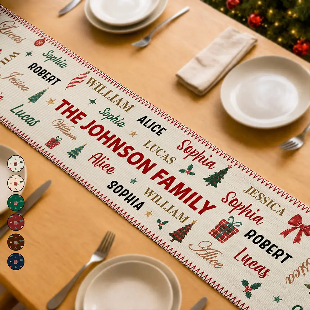 Personalized Christmas Table Runner
