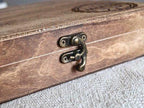 Personalized Cigar Box with Engraved Lid, Birch Plywood Construction and Wood Excelsior Gift Filling