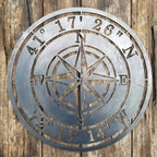 Personalized Compass Rose Metal Sign