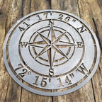 Personalized Compass Rose Metal Sign