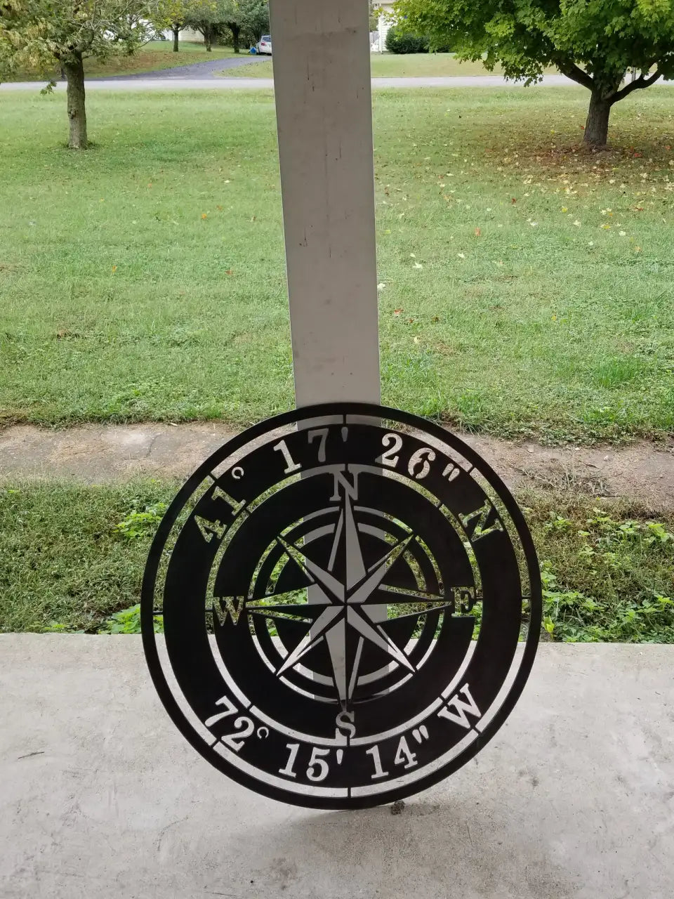 Personalized Compass Rose Metal Sign