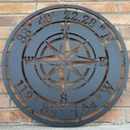 Personalized Compass Rose Metal Sign