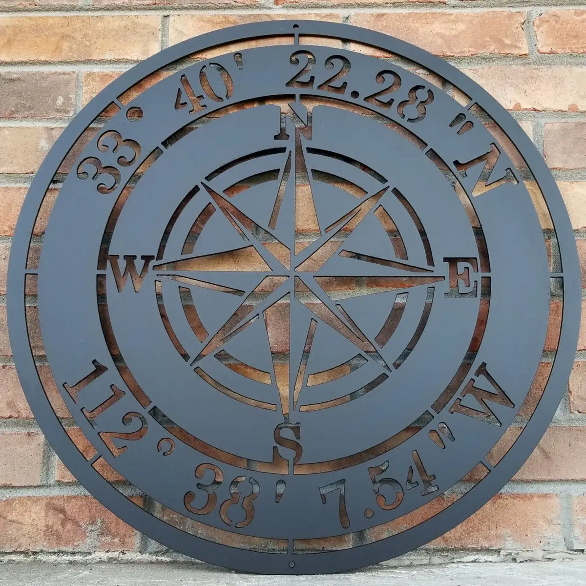 Personalized Compass Rose Metal Sign