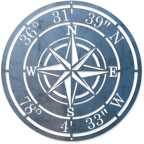 Personalized Compass Rose Metal Sign