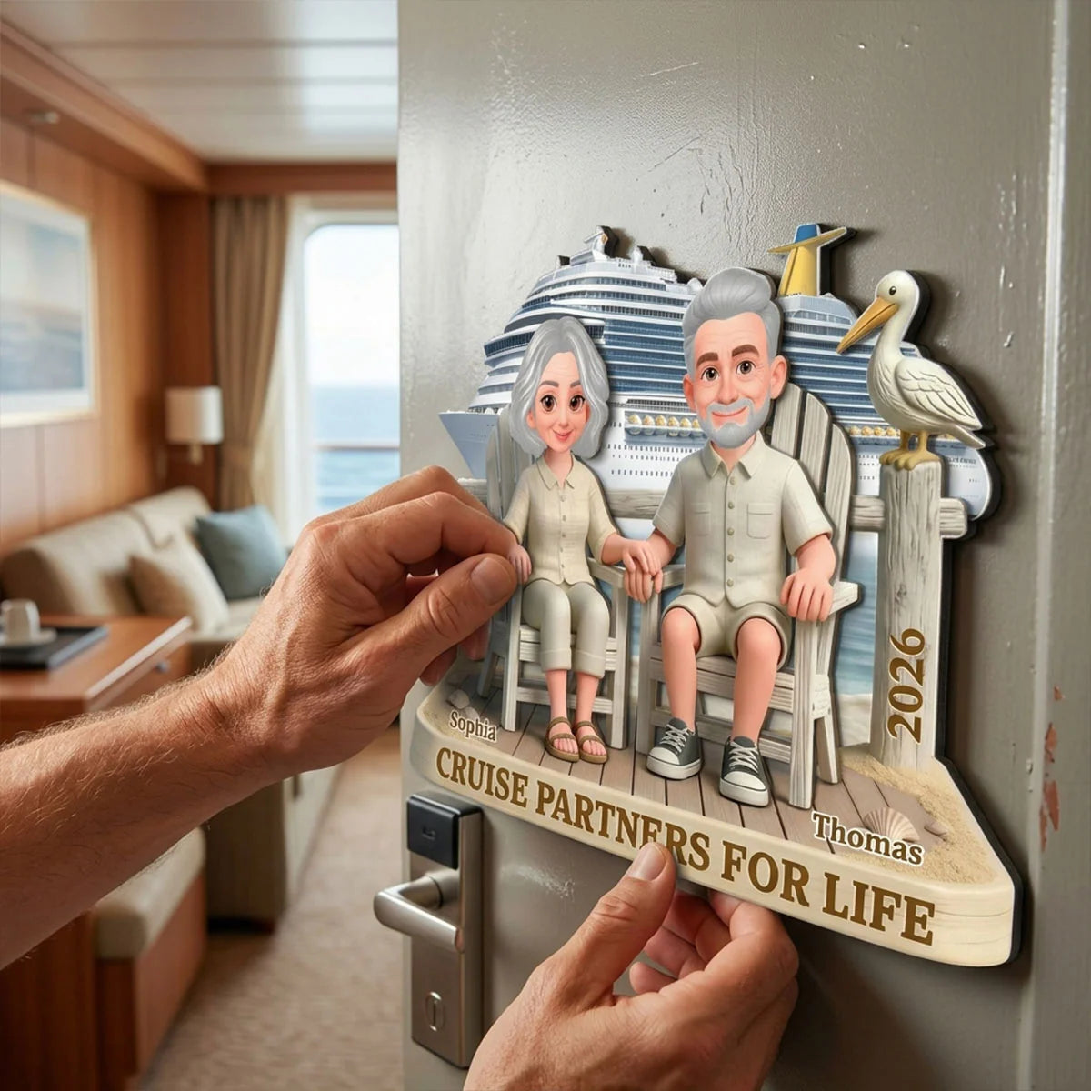 Personalized Cruise Cabin Door Magnet